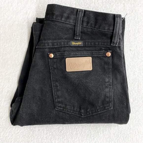 Vintage Wrangler Black Denim Straight Leg Jeans 31 - Picture 11 of 13